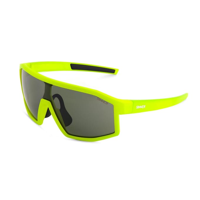 SINNER Lys - Sportbril/ Zonnebril - Mat neon groen/ mat zwart - Junior - One size - BIO based frame