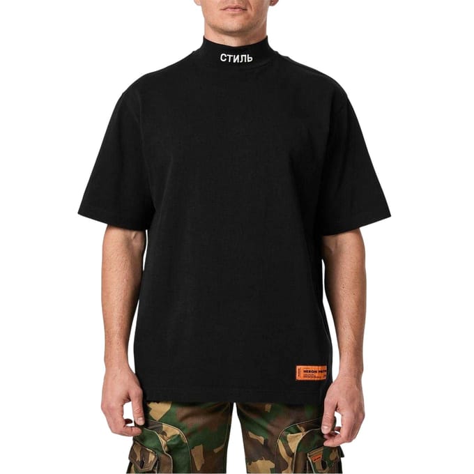 Heron Preston Heren CTMNB Jersey Oversized T-shirt (Zwart/Wit)