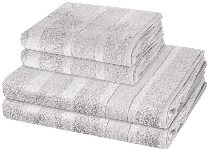 Cawö Sonstiges 2 X handdoek 2 X douchehanddoek - in set 4 pack Noblesse