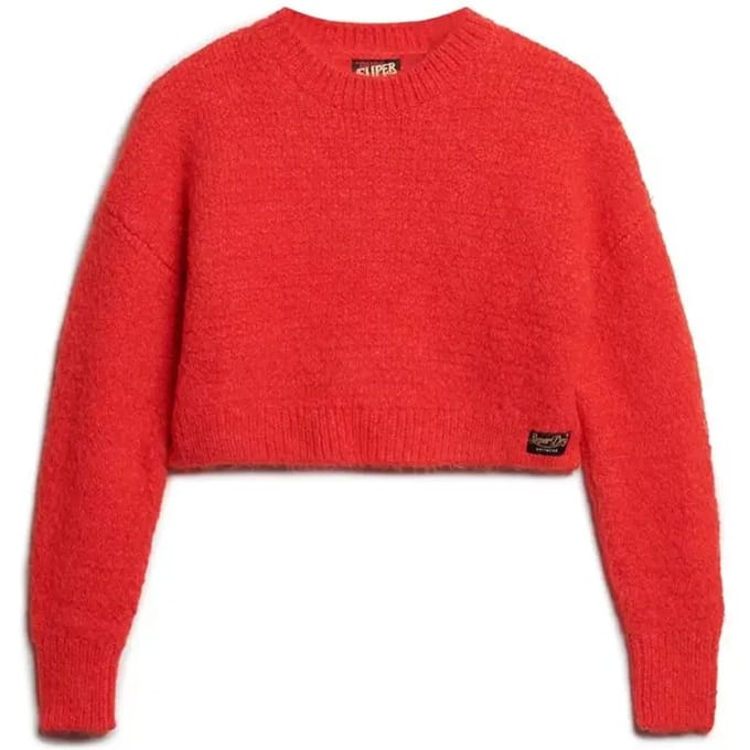 Superdry - Vintage korte gebreide trui met textuur - Dames - Sweaters