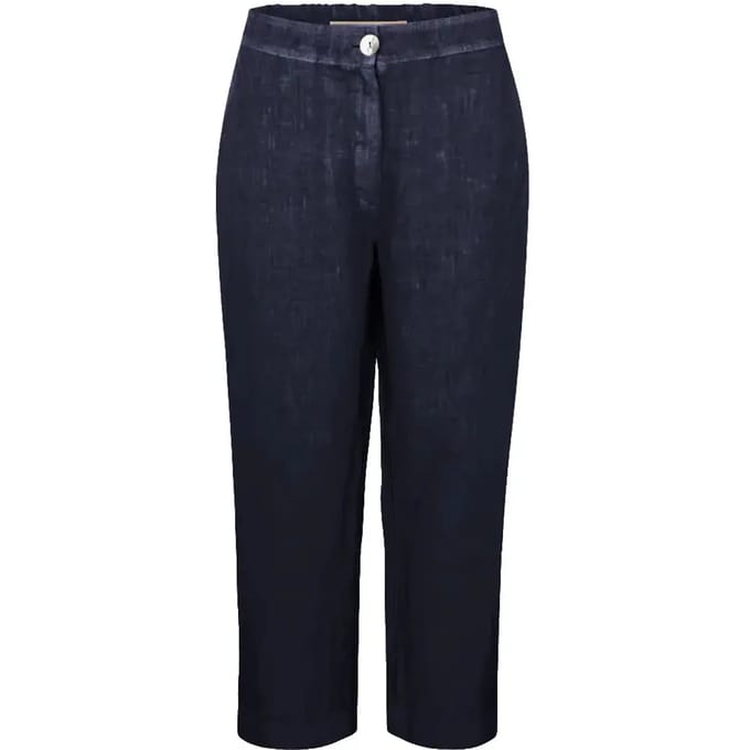 Linnen curve broek voor vrouw Haris Cotton