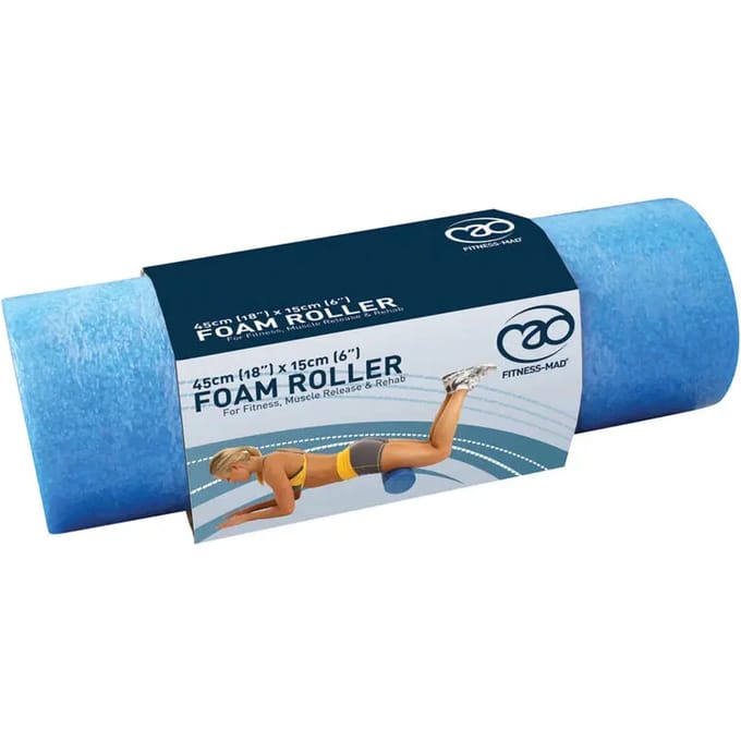 MADFitness - Foamroller - Diameter 15 cm - Lengte 45 cm - Blauw