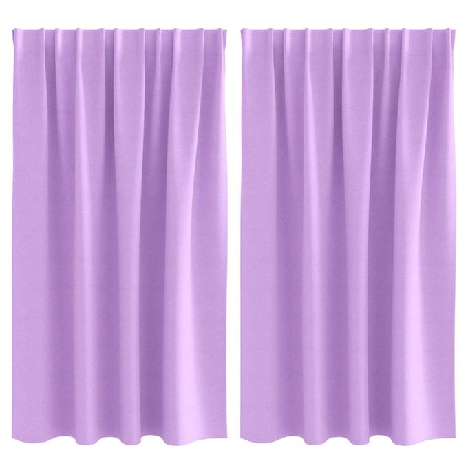 vidaXL - Blackout - Gordijnen - met - Ringen - 2 - st - Paars - 140 - x - 140 - cm - Polyester