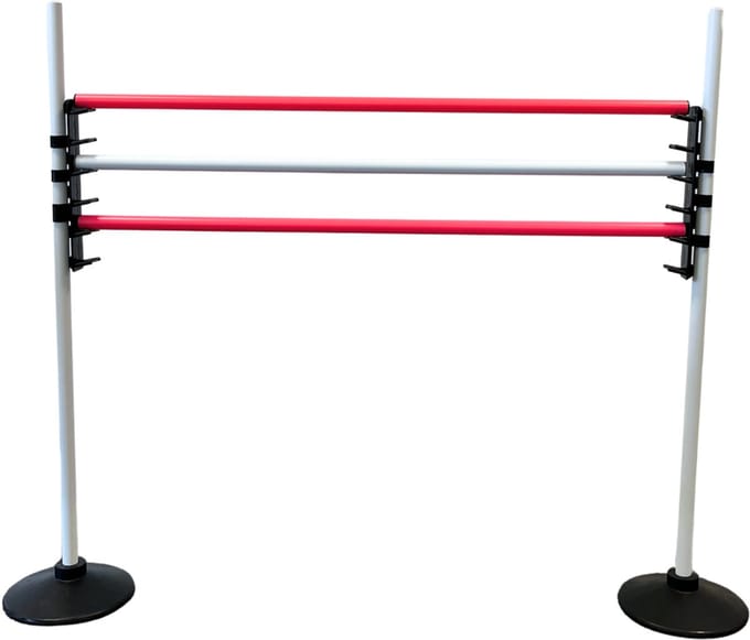 Hobby Horse Hindernis Verstelbaar 3 Leggers - Roze/Wit