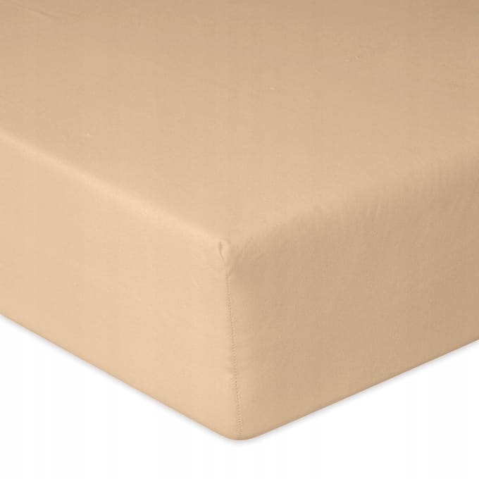 Jersey Hoeslaken met Elastiek 120x200 cm - Beige Premium Katoen