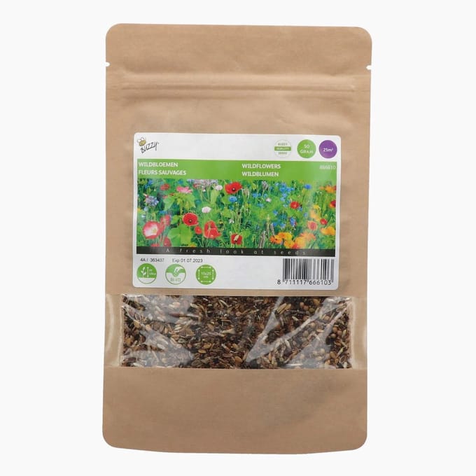 Wildbloemen mengsel één- en meerjarig Gemengd 25m²