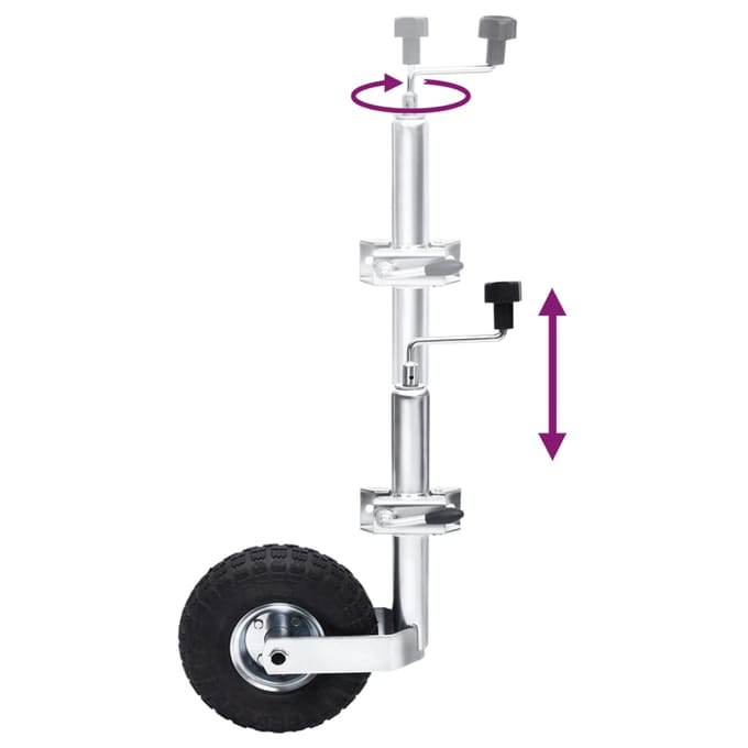 vidaXL - Neuswiel - met - 2 - staanders - en - 3 - spanklemmen - 48 - mm