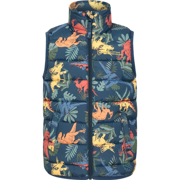 Mountain Warehouse Kinderen/Kinderen Rocko Dinosaurus Gewatteerd Gilet (Groen)