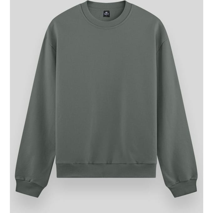 Heren Effen Rundhals Sweatshirt