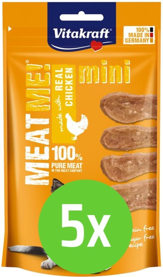 Vitakraft Kip - 60 gram - Meat Me Mini - 5 verpakkingen