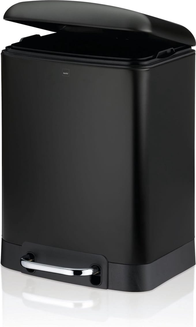Afvalemmer, RVS, Zwart, 6 L - Kela | Davino