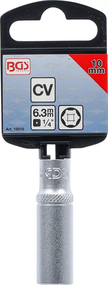 BGS Dopsleuteldop zeskant diep - 1/4 - 10 mm