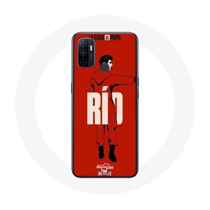 Oppo A53 hoesje La casa de papel Rio tekening