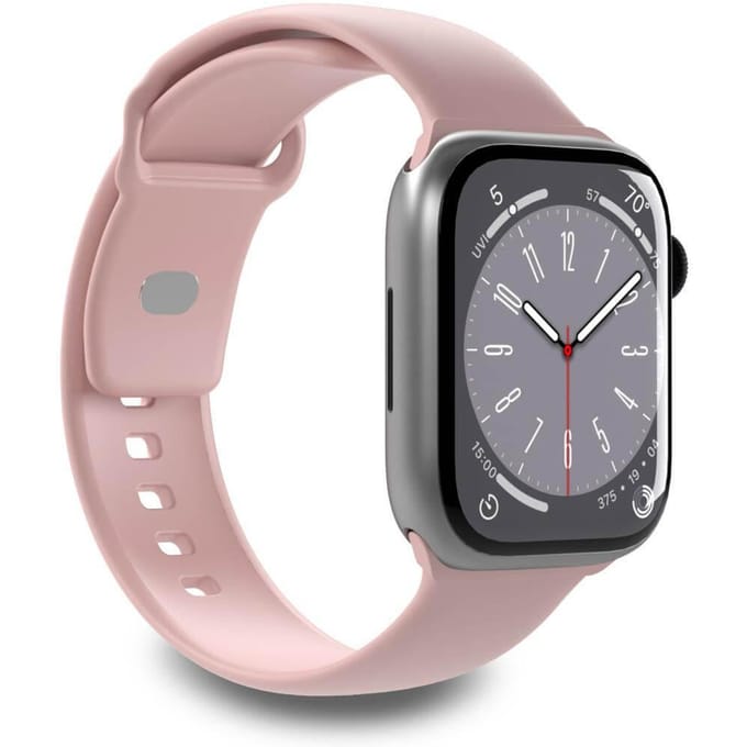 Siliconen bandje voor Apple Watch 38 40 41 mm Icon roze - 2 stuks