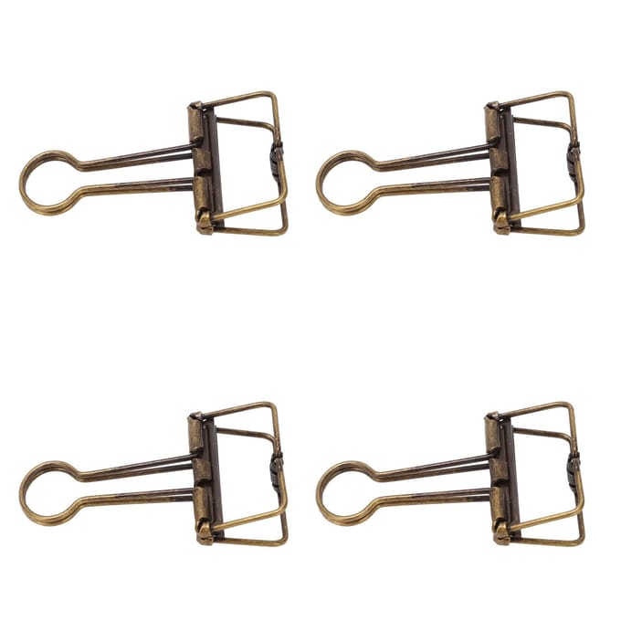 50 Stuks Binderclips 32mm Metaal Sterke Klemkracht Holle Papierklemmen voor Kantoor School brons