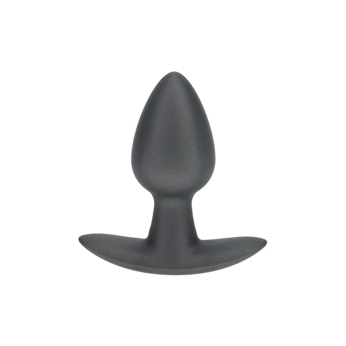 Ouch! Gladde Siliconen Buttplug 2.7 cm - Gunmetal