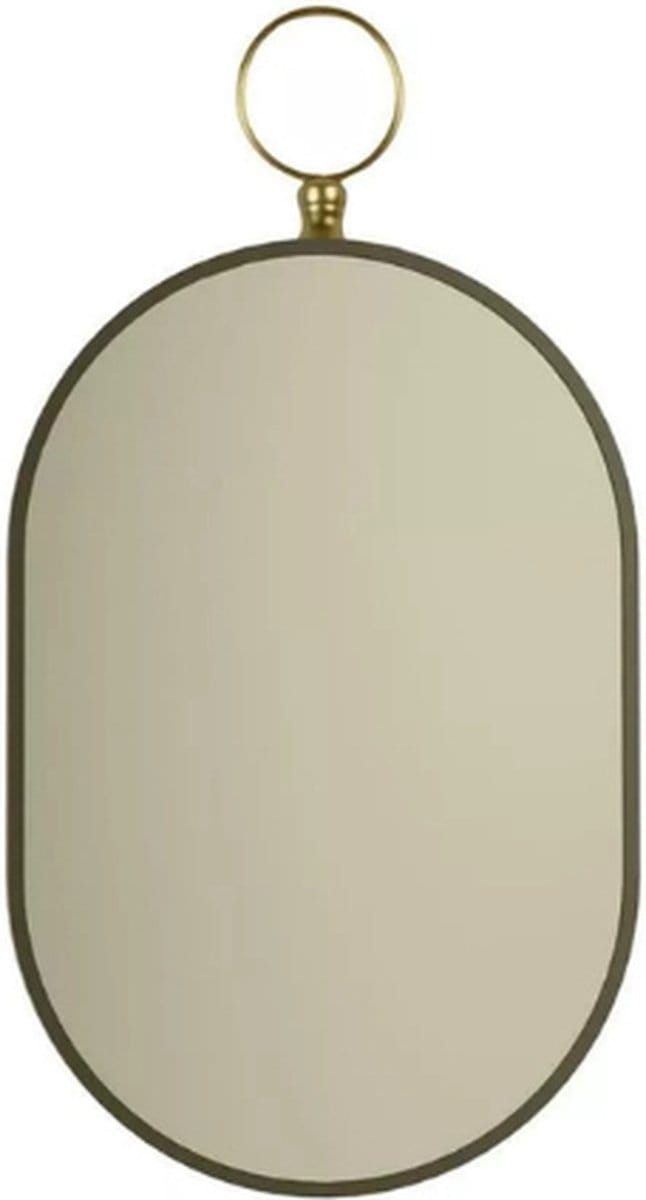Wandspiegel ovaal goud 60 cm