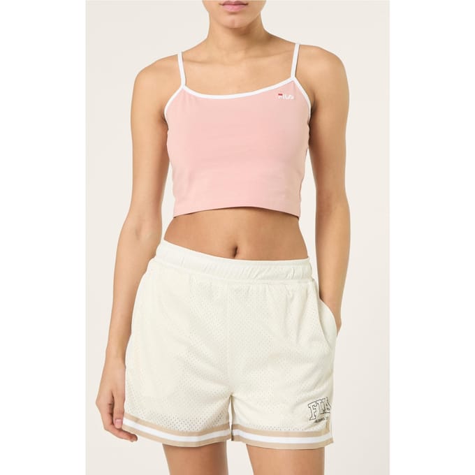 FILA Renella Cropped Spagetti Strap Top Mellow Rose Größe: M | Tanktops Outlet | Damen | Rosa