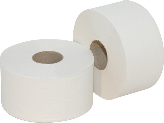 Toiletpapier Mini Jumbo - wit - 12 rollen hygiëne papier