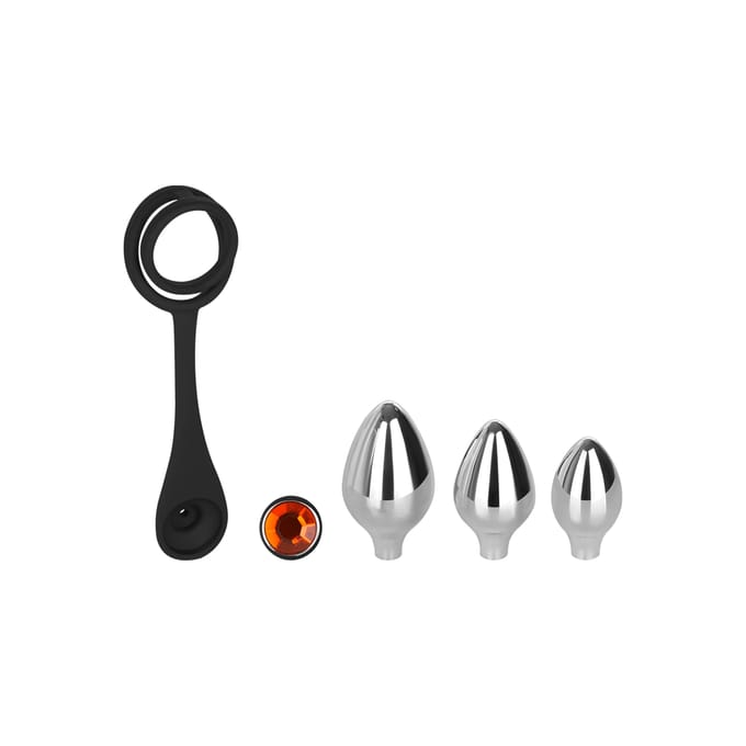 EIS, 'set anaaplugs, 4 delig, 15 cm', incl. penis en testikelring