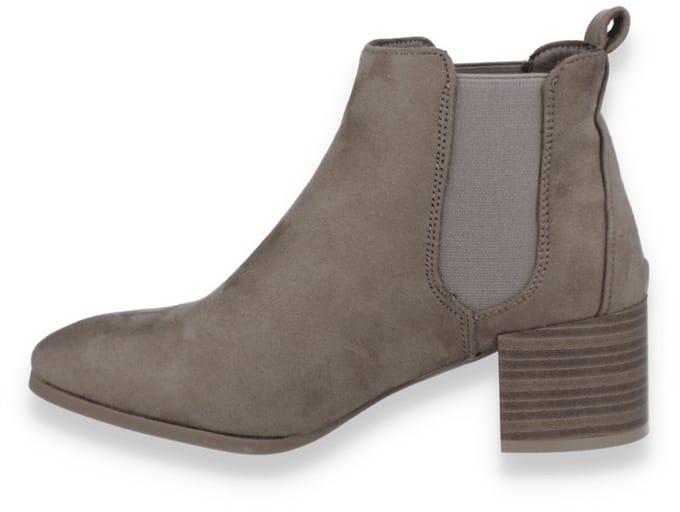 Mode-mania Dames Enkellaars | Taupe | Maat: 41
