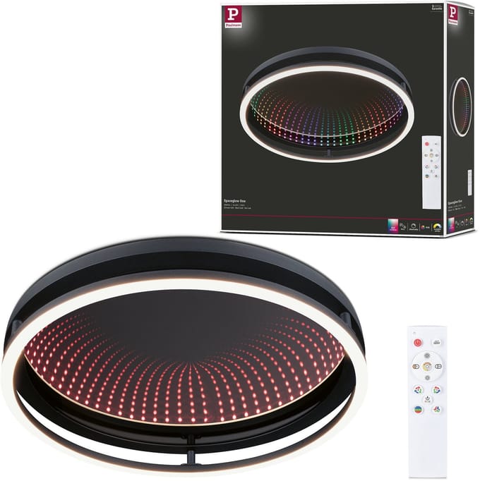 Paulmann 71056 Spaceglow LED-plafondlamp LED LED vast ingebouwd 34.5 W Zwart (mat)