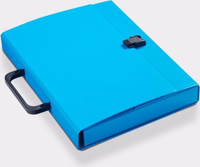Koffer A4 licht-blauw