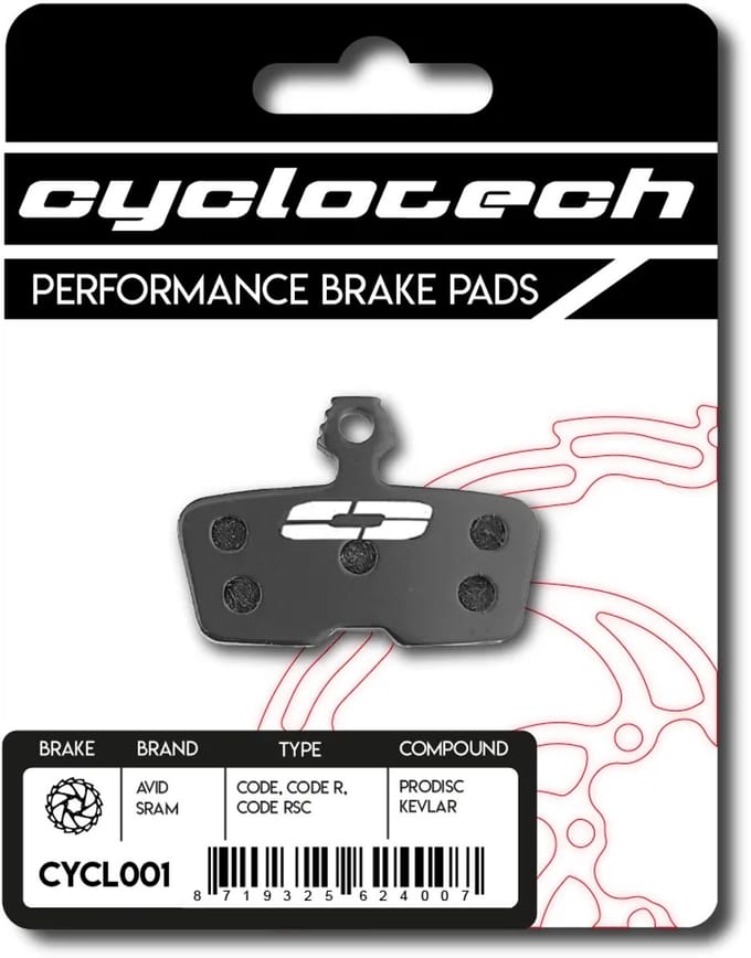 Prodisc Kevlar Remblokken voor o.a. Sram Code R, Code RSC en Sram Guide RE