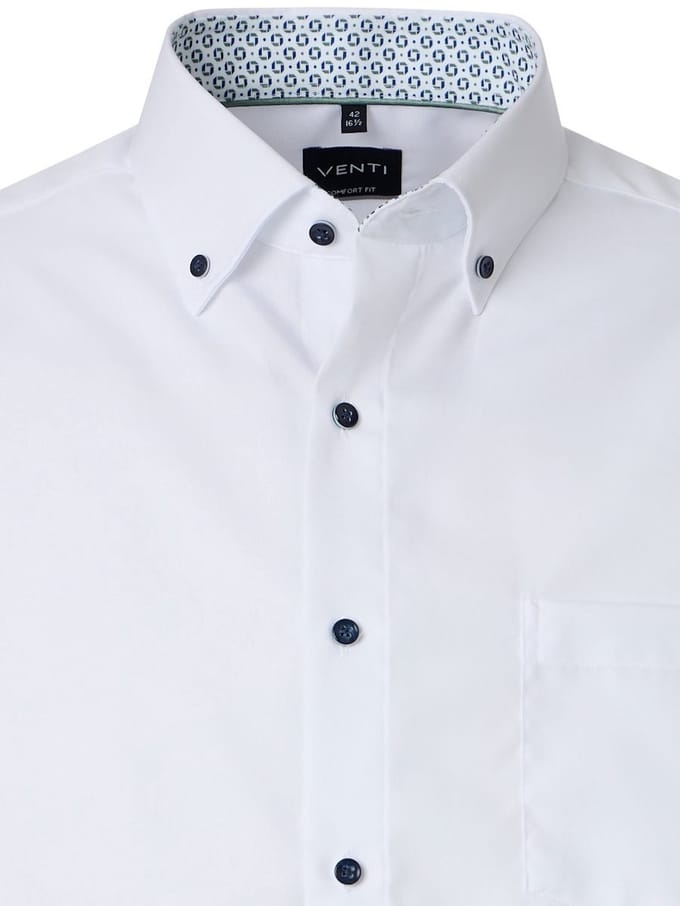 Venti Overhemd Button Down Boord Met Motief Modern Fit - L
