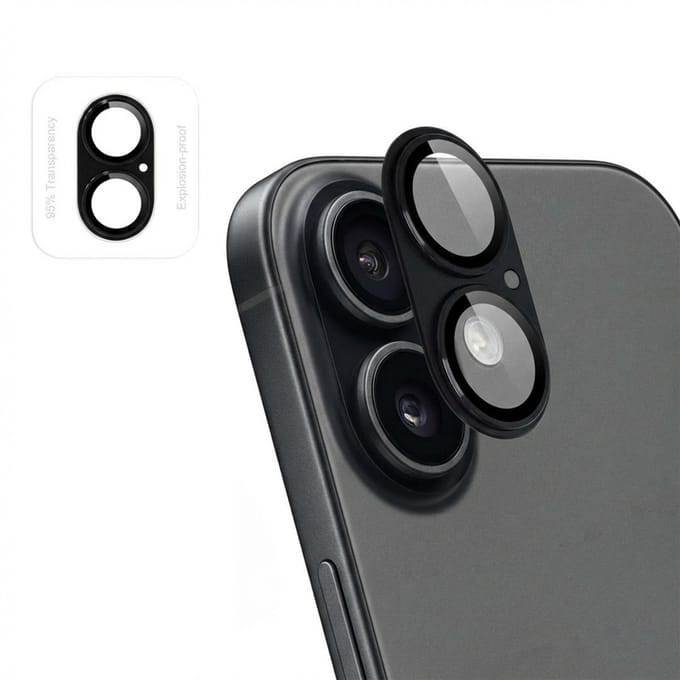 imoshion Camera Lens Protector - Geschikt voor iPhone 17 - 2 Pack - Zwart