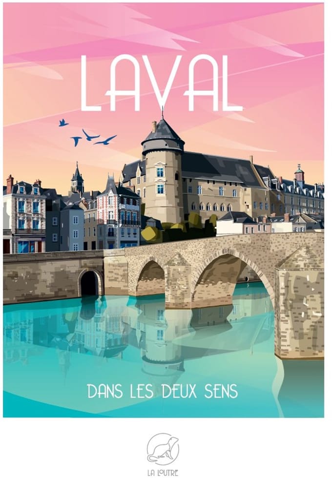 La Loutre puzzel - 1000 stukjes - Laval Dans les Deux Sens puzzel.