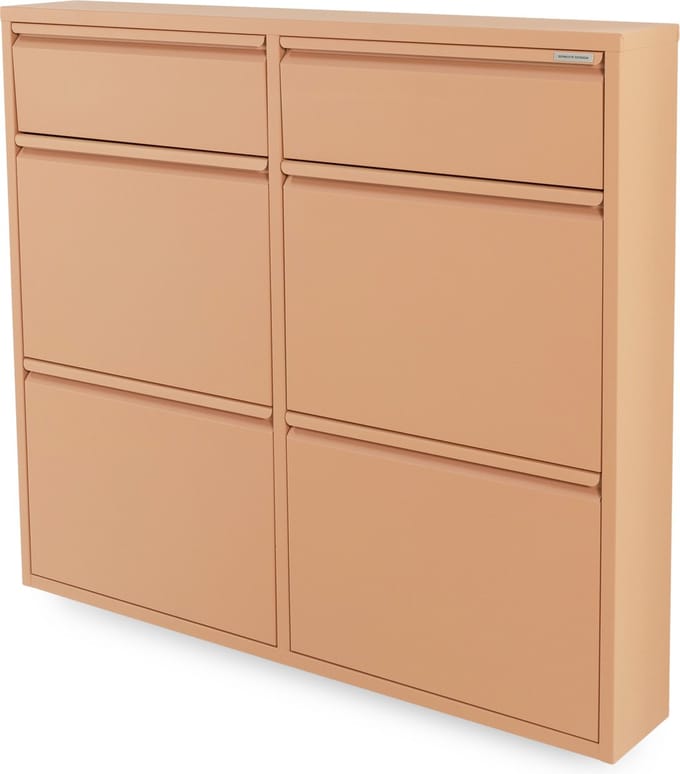 Spinder Design schoenenkast Billy 6 - Clay Terra - 8 paar schoenen - Staal