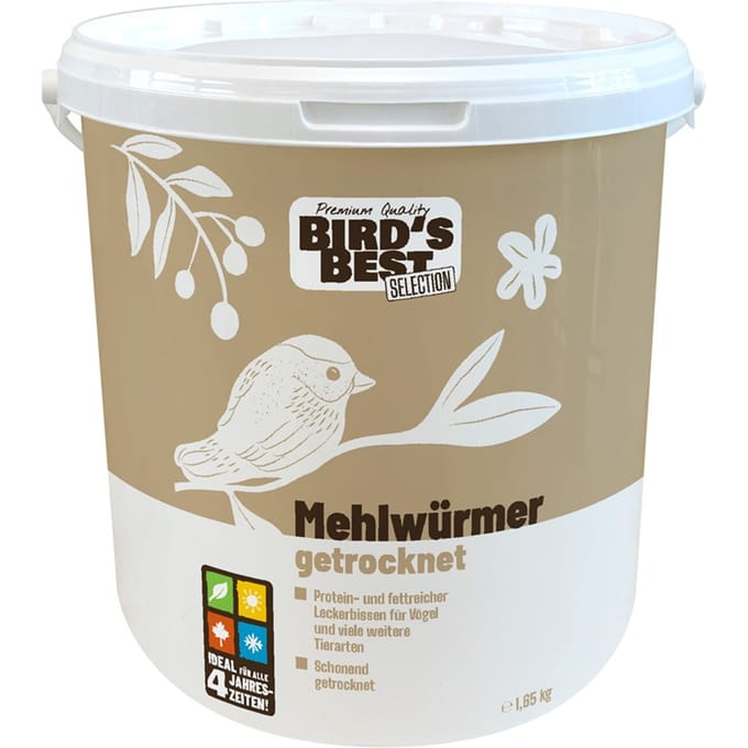 1.65kg Bird's Best meelwormen droog vogelvoer
