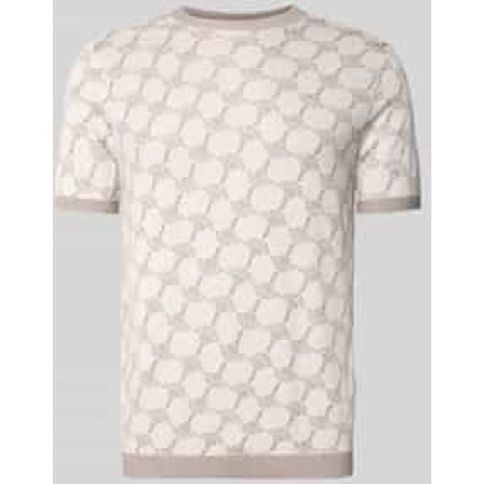 T-shirt met viscose en ronde hals model 'Ravao'