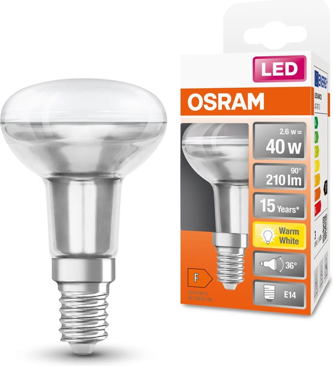 OSRAM LED lamp - Reflector E14 - 2,6W - 210 lumen - warm wit - niet dimbaar
