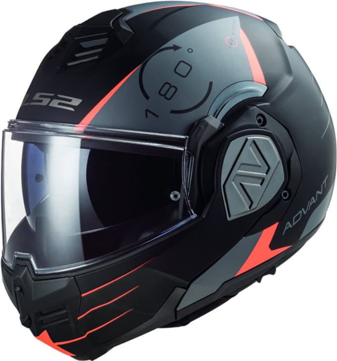 LS2 FF906 Advant Codex Mat Zwart Titanium Systeemhelm XS