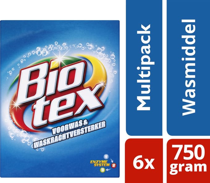Biotex - Waspoeder Voorwas & Waskrachtversterker - 7 x 750 gr - Voordeelverpakking