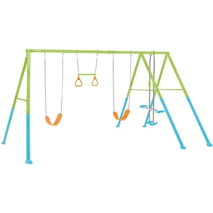 Kinderschommel met 4 armen en ringen Intex