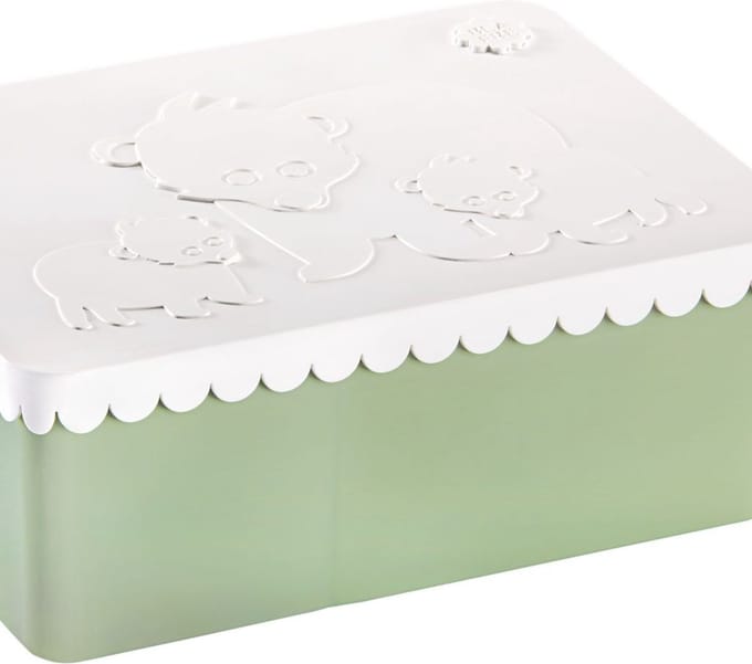 Lunchbox polar bear -  white/coast green