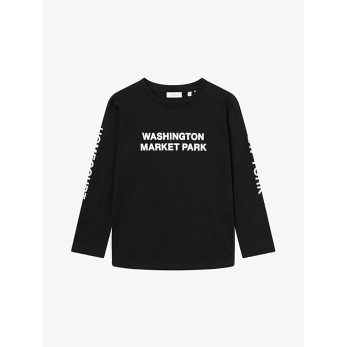 Les Deux Jongens shirt washington zwart light ivory