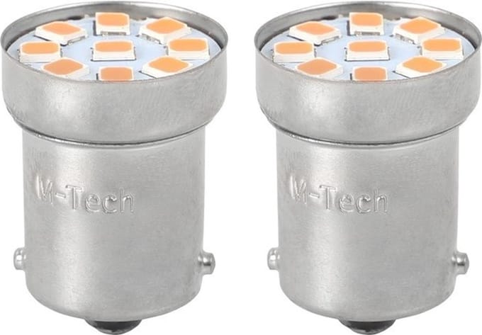 BA15S - 1156 - autolamp set - rood | R5W - R10W - 5007 - 2x 9-SMD LED | 12V DC