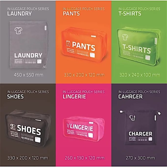 Bagagezakken Alife Design Set B (x6)