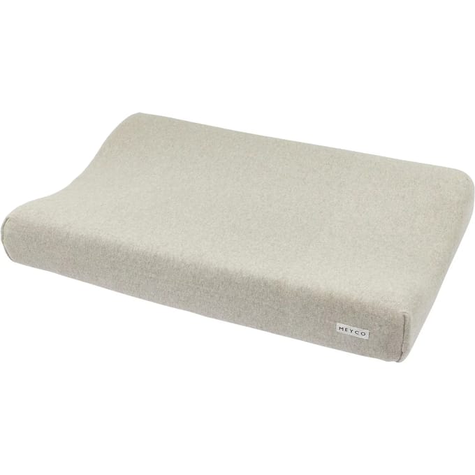 Meyco Baby Knit Basic aankleedkussenhoes - sand melange - 50x70cm