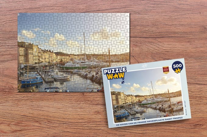Puzzel De haven van de Franse havenplaats Saint-Tropez - Legpuzzel - Puzzel 500 stukjes