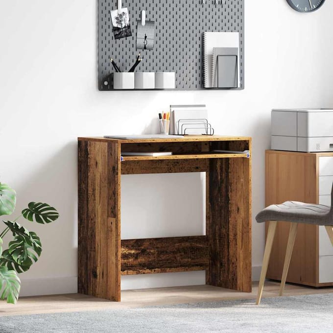 vidaXL - Bureau - Oud - Hout - Bewerkt - hout - 77.5 - x - 43 - x - 79 - cm