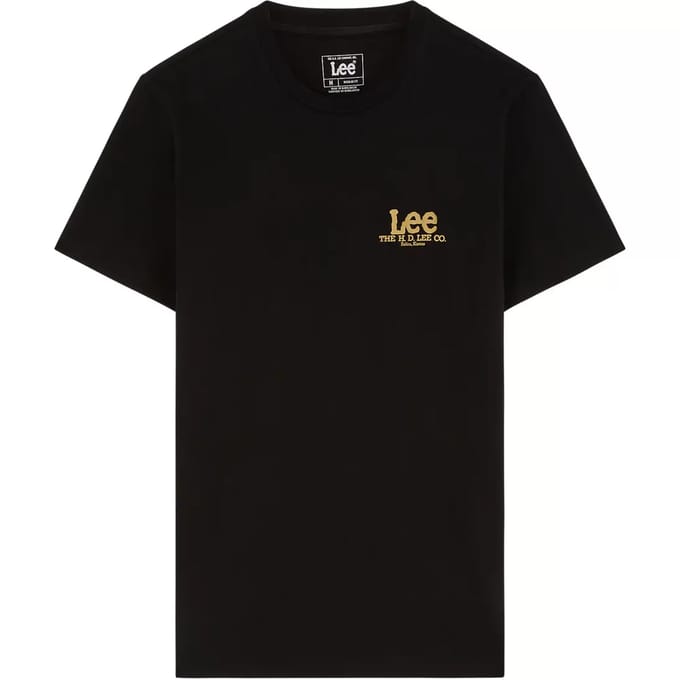 Lee Medium Regular Fit T-shirt Met Korte Mouwen Zwart S Man