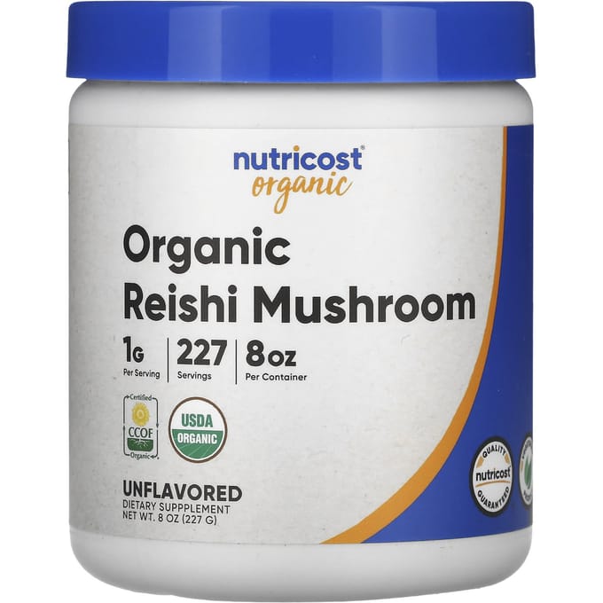 Nutricost, Champignon Reishi Biologique, Sans Arôme, 8 oz (227g)