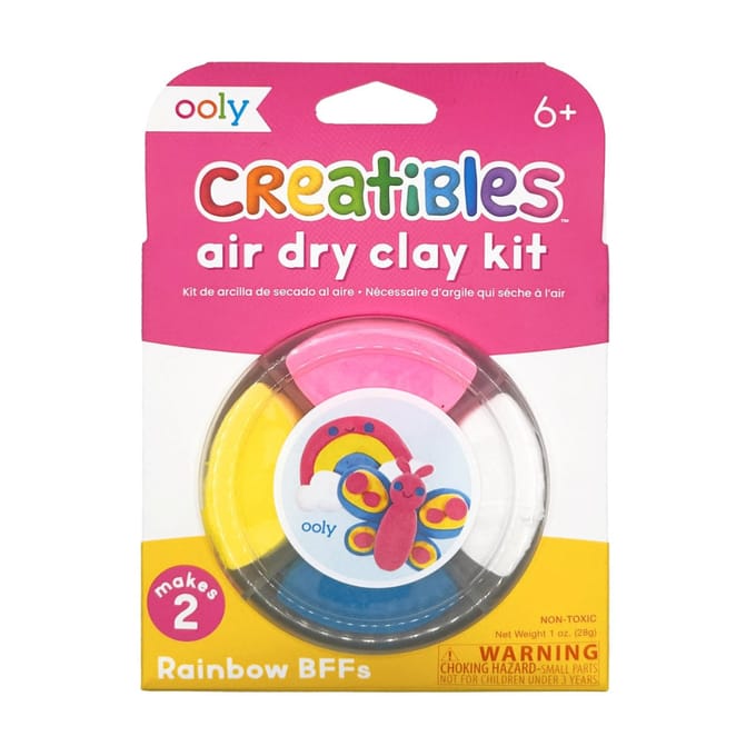 Ooly - Creatibles - Mini air dry clay kit - Rainbow BFF's - 4 Kleikleuren