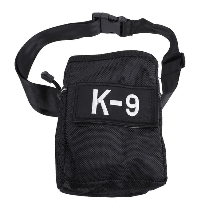 Honden Trainingssnoepjeszak Verstelbare Riem Multifunctioneel Nylon Waterbestendig Grote Capaciteit Puppy black