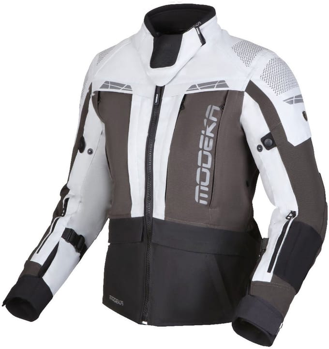 Modeka Hydron Lady Jas Lichtgrijs Donkergrijs Zwart - Jas